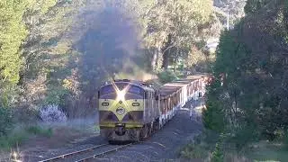 GM27, B61, 442s1, Down SSR Ballast Train, Mullion Creek, 5Sept20