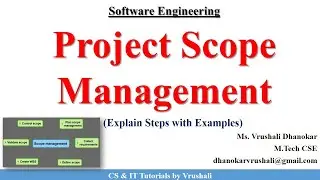 SE 28: Learn Project Scope Management in 5 Minutes with Example. #softwareengineeringtutorials