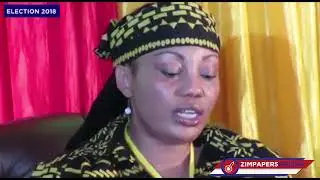 Justice Chigumba addressing the media
