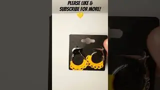 Crochet Hoop Earrings 💛 #handmade #crochet #ideas #yellow