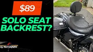 Rider backrest for solo seat