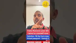 Falta-Remove your SIS name now | Solution- Attest passport - Submit it | Live Portugal By Harry