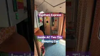 Inside Rajdhani Express AC Two Tier Sleeping Car