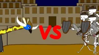 Monarch casspenpeacelephebrraffitapybarabullterfly vs Skeleton Group 