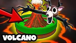 I Built THE VOLCANO BASE in 99 Nights in the Forest! (Roblox)