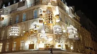 Rue Montaigne illumin&eacute;e et fa&ccedil;ade Dior anim&eacute;e....