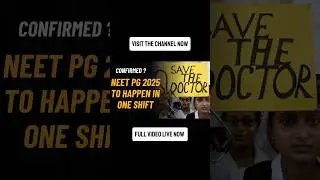 NEET PG will happen in one shift #neetpg #neetpg2025 #singleshift #doctor