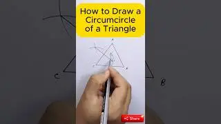How to Draw the Circumcircle of a Triangle Easily #geometry #circumcircle #triangle