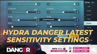 HYDRA DANGER LATEST SENSITIVITY AND CONTROLS SETTING WITH CODES | PUBG MOBILE