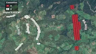 Battle of Cannae in 1 Minute - Hannibal vs Rome