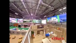 As&iacute; es el llamativo stand de dos pisos de Dominicana en Fitur 2021