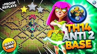 The ULTIMATE TH14 ANTI 2 STAR BASE with LINK 2024 | Town Hall 14 Trophy Base ANALYSIS + PROOF Replay