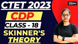 Skinner's Theory Of Learning | CTET 2023 CDP | CTET CDP Live Classes | By Rupali Ma'am