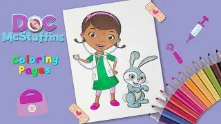 Doc McStuffins Coloring Pages for kids. Doc McStuffins. Doc McStuffins and her friends.
