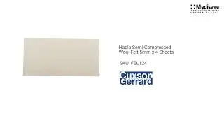 Hapla Semi Compressed Wool Felt 5mm x 4 Sheets FEL124
