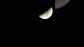 Waxing Crescent Moon near first quarter,  15x timelapse
