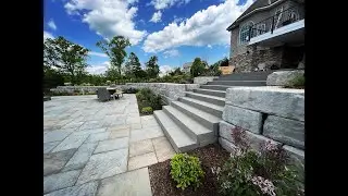 Bluestone Backyard Transformation Start to Finish | Masseo Landscape Inc