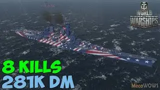 World of WarShips |  Puerto Rico | 8 KILLS | 281K Damage - Replay Gameplay 4K 60 fps