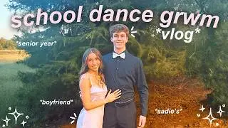 grwm for a high school dance 🪩🌟 *vlog*