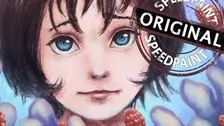 Girl with flowers [Speedpaint] Original drawing