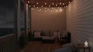 Cozy Cabin Porch - Soothing Rain Sounds on Balcony to Help You Sleep and Relax