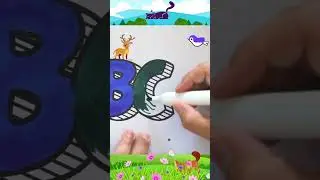 Coloring Alphabet &ldquo;C&rdquo; #drawing #art #magicfinger #babyshark #kidsshorts