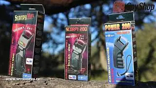 Test paralyzérů a vrhačů pepřového spreje | Paralyseur X8, Scorpy 200, Scorpy Max a Power 200