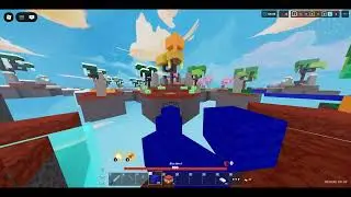 Playing a solo match roblox bedwars.Again