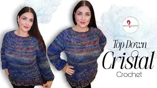 Top Down Facile e Adattabile 💎  Maglione Cristal all&rsquo;Uncinetto &ndash; Modello Curvy!