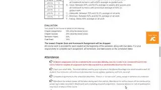 Course Criteria