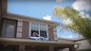 BED ON THE ROOF PRANK!