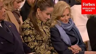 First Lady Dr. Jill Biden Holds Daughter Ashley’s Hand During Notre Dame Reopening Ceremony