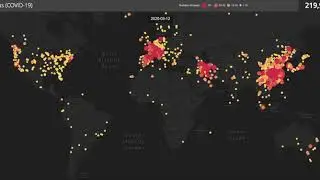 Timelapse World Map - Coronavirus Spread - Jan 6 thru Mar 18, 2020 (Healthmap.org)