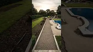 Luxury villa garden renovation, before & after, kids playground, premium pool