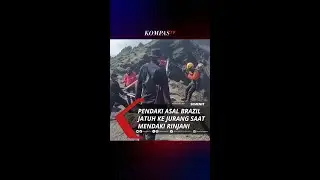 Pendaki Asal Brazil Terjatuh ke Jurang 500 Meter di Gunung Rinjani, Evakuasi Berlangsung #short