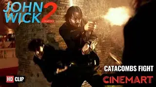 JOHN WICK: Chapter 2 (2017) | Catacombs shootout | Catacombs fight