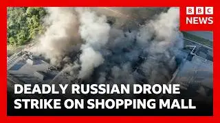Deadly Russian attack on shopping mall - 15 dead and 130 injured in double drone strike | BBC News