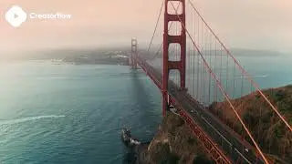 🎥 Golden Gate Bridge Drone Footage |  4K Royalty free stock video footage