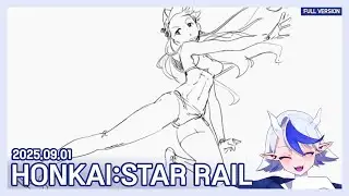 Speed Art 4x: Malyn's Drawing Broadcast 2025.09.01 / Honkai: Star Rail