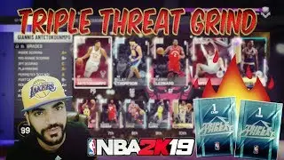 Grinding Triple THREAT + Stacking ALL PACKS! Nba 2k19 Myteam Gameplay LIVE With DCENTRIC