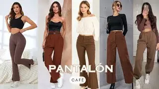 COMO COMBINAR PANTALON CAFÉ PARA LUCIR ELEGANTE Y SOFISTICADA