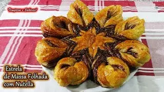 ESTRELA DE MASSA FOLHADA RECHEIA DE NUTELLA fácil, bonita e deliciosa