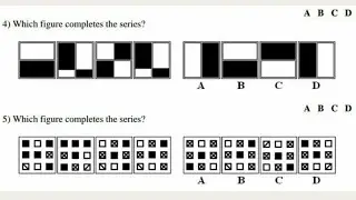 Which figure completes the series | ABSTRACT rotating pattern