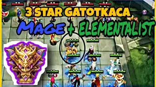 3 stars GATOT WITH  ELEMENTALIST MAGE SYNERGY | MAGIC CHESS BEST SYNERGY | MOBILE LEGENDS BANG BANG