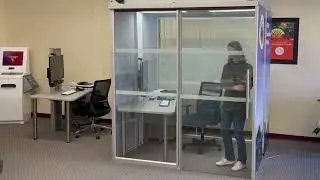 Innovative Design and Privacy with Aegis Booth Smart Glass Kiosk Demonstration