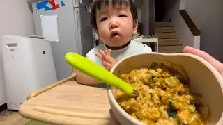 【1歳9カ月】8/3の夕ご飯　Age 1 year and 9 months Dinner on 8/3