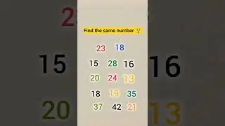 find the same number 😮#quiz #eyes #test #puzzle