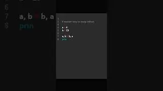 This is the easiest way to swap 2 values in python