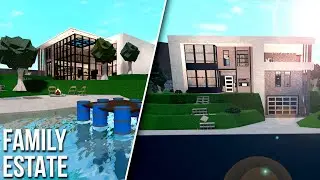 Modern Family Estate With Pond &bull; Tour + Speedbuild &bull; Roblox (Bloxburg)