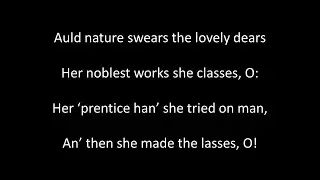 Green grow the rashes, O sung